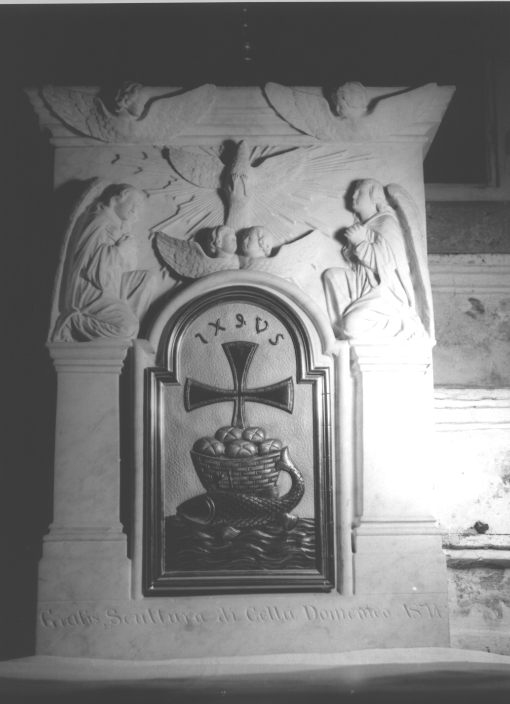simboli eucaristici (tabernacolo, elemento d'insieme) di Cella Domenico (sec. XIX)