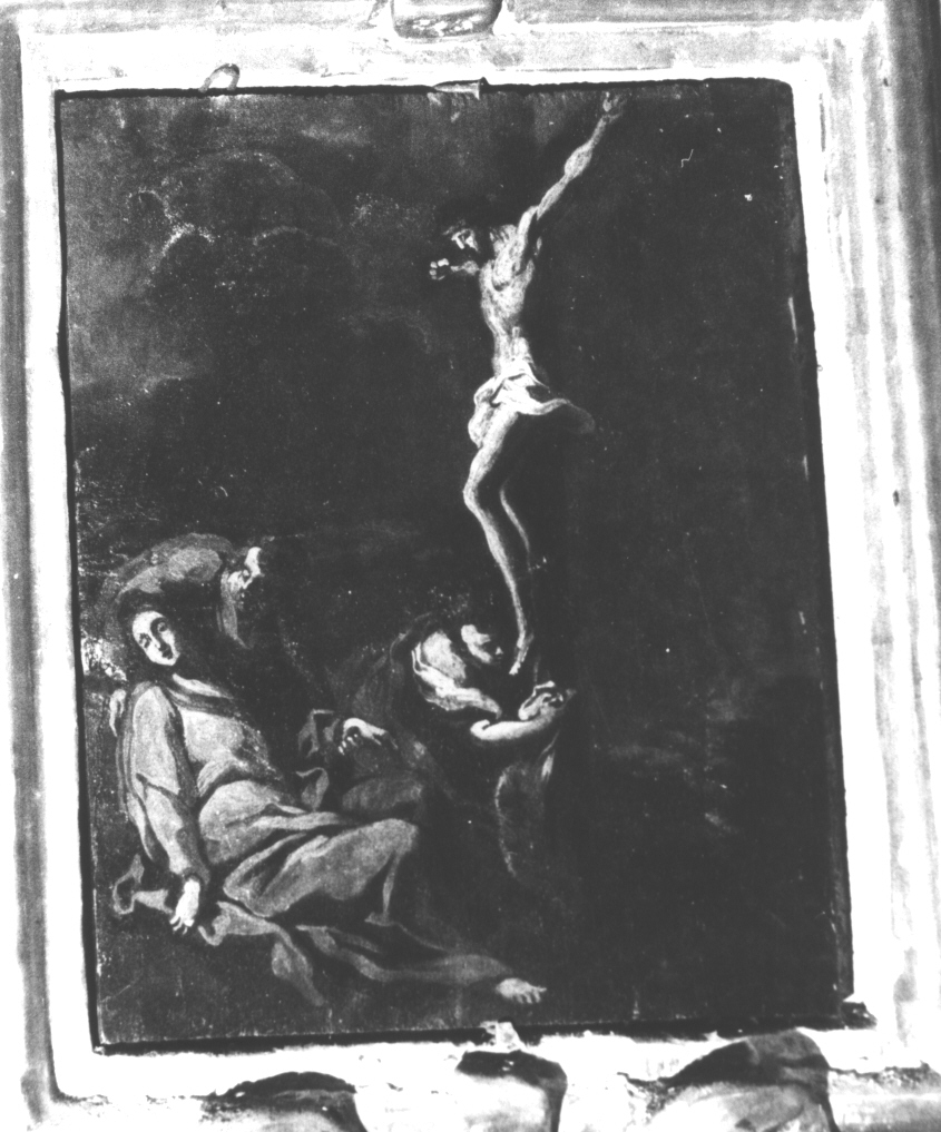 crocifissione di Cristo (dipinto, elemento d'insieme) di Carrega Francesco (metà sec. XVIII)