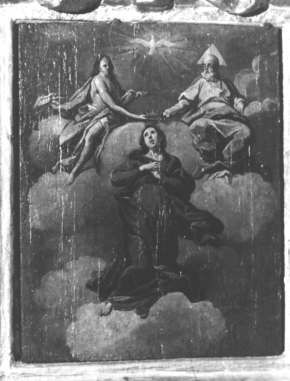 incoronazione di Maria Vergine (dipinto, elemento d'insieme) di Carrega Francesco (metà sec. XVIII)