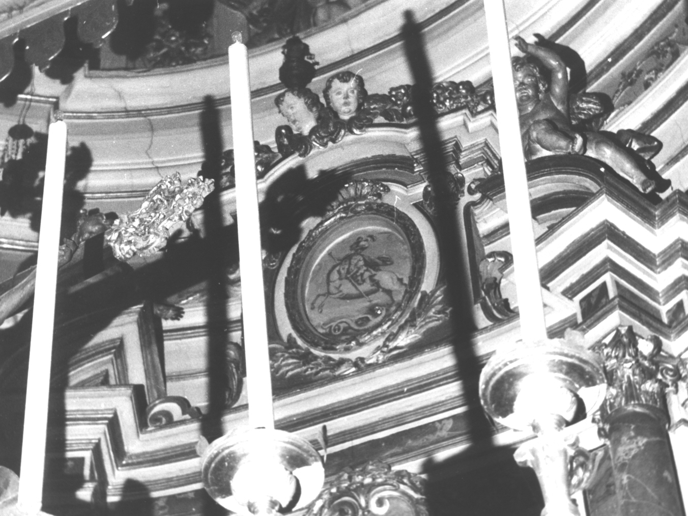 San Giorgio e il drago (decorazione pittorica, elemento d'insieme) - ambito ligure (fine sec. XVIII)