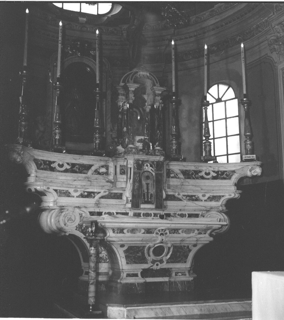 altare maggiore, opera isolata - bottega genovese (fine/inizio secc. XVIII/ XIX)