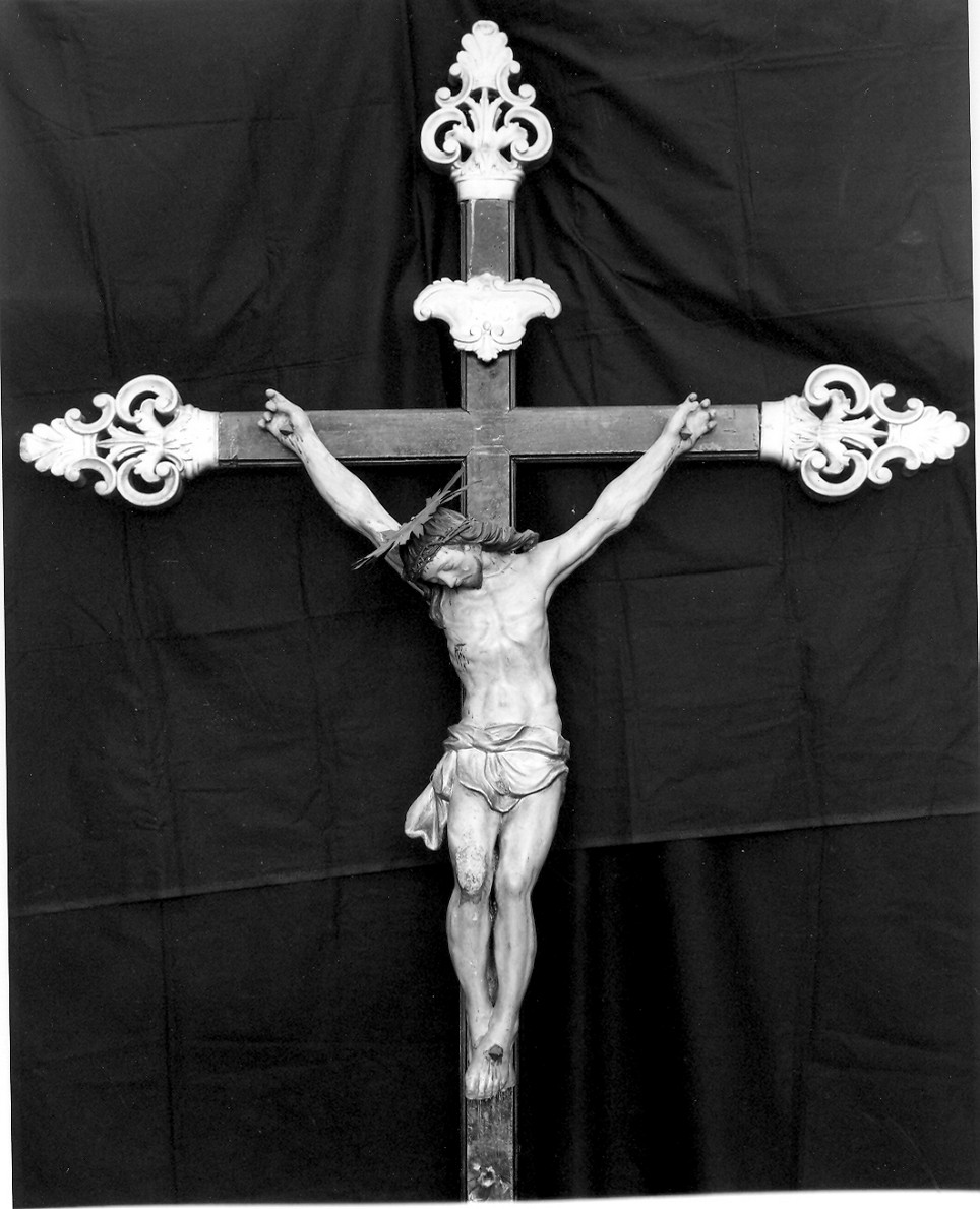 Cristo crocifisso (crocifisso, opera isolata) - bottega ligure (ultimo quarto sec. XIX)