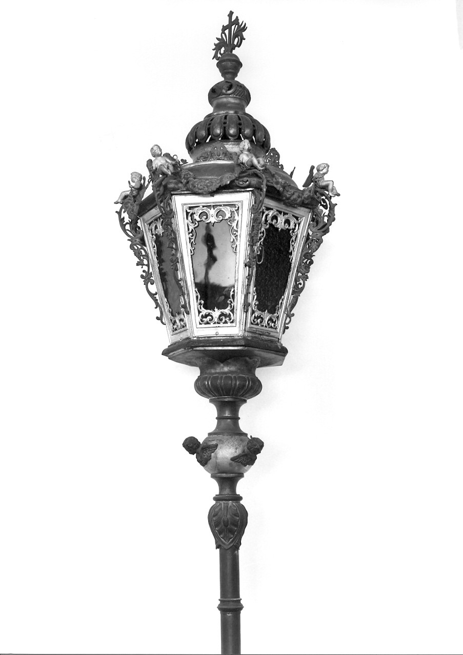 lanterna processionale, serie - bottega ligure (fine/inizio secc. XIX/ XX)