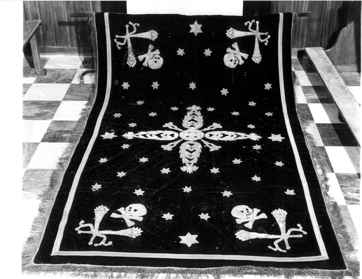 coltre funebre, opera isolata - manifattura ligure (fine/inizio secc. XIX/ XX)