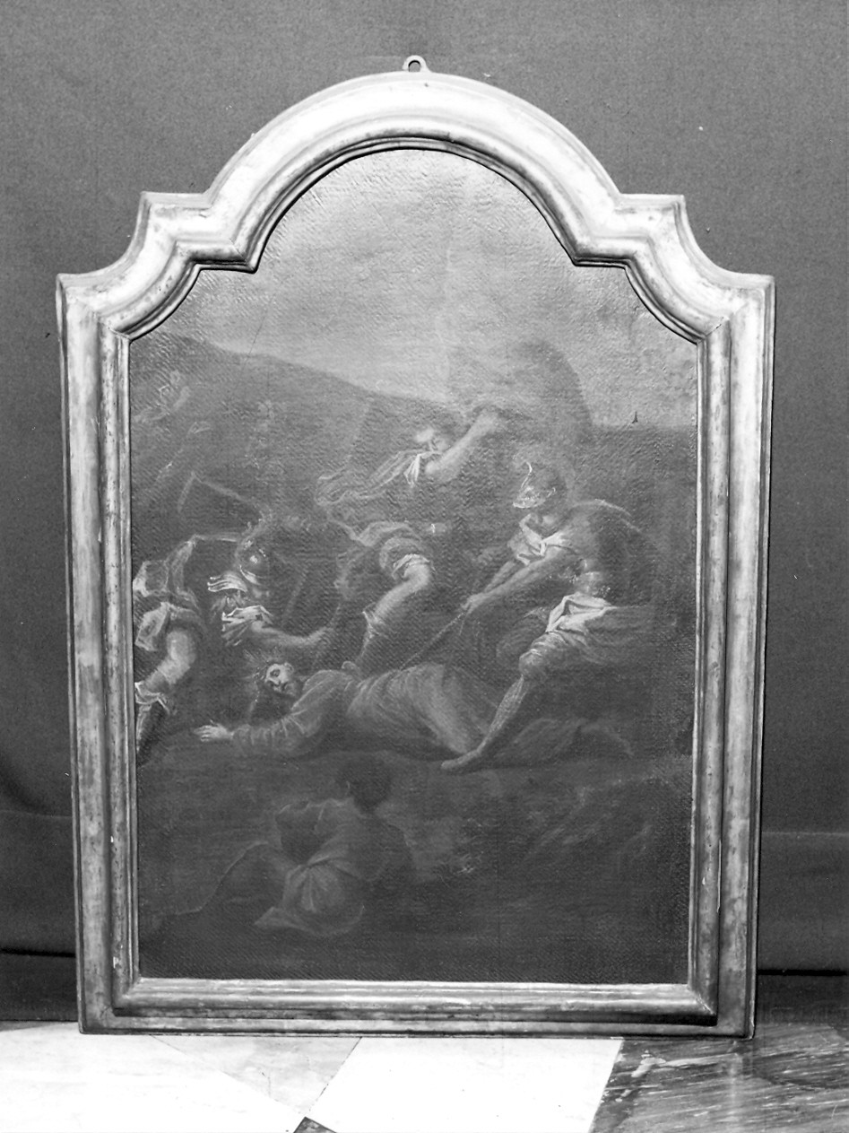Cristo cade sotto la croce (Via Crucis, elemento d'insieme) di Carrega Maurizio (attribuito) (seconda metà sec. XVIII)
