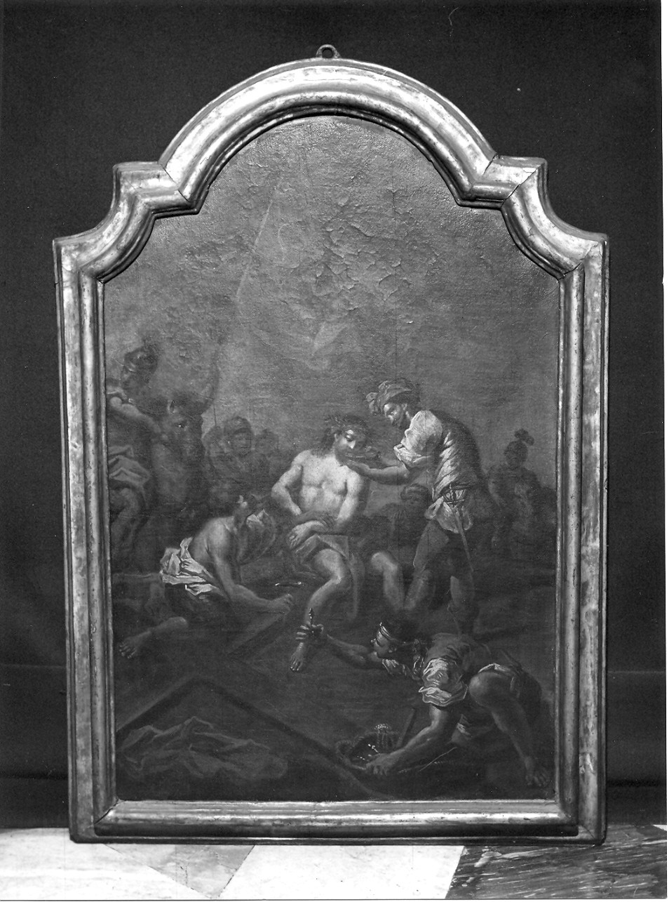 Cristo spogliato e abbeverato di fiele (Via Crucis, elemento d'insieme) di Carrega Maurizio (attribuito) (seconda metà sec. XVIII)