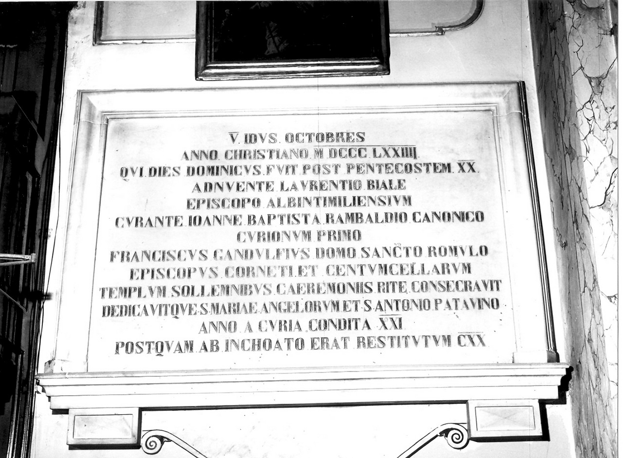 lapide commemorativa, opera isolata - bottega ligure (sec. XIX)