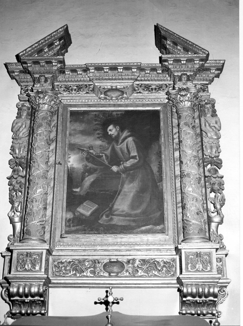 cornice di dipinto, elemento d'insieme - bottega italiana (fine sec. XVI)