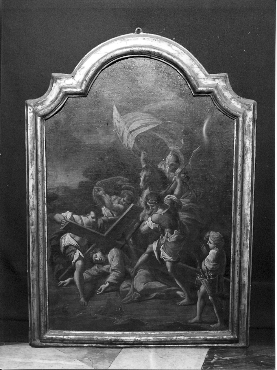 Cristo che cade portando la croce (Via Crucis, elemento d'insieme) di Carrega Maurizio (attribuito) (seconda metà sec. XVIII)