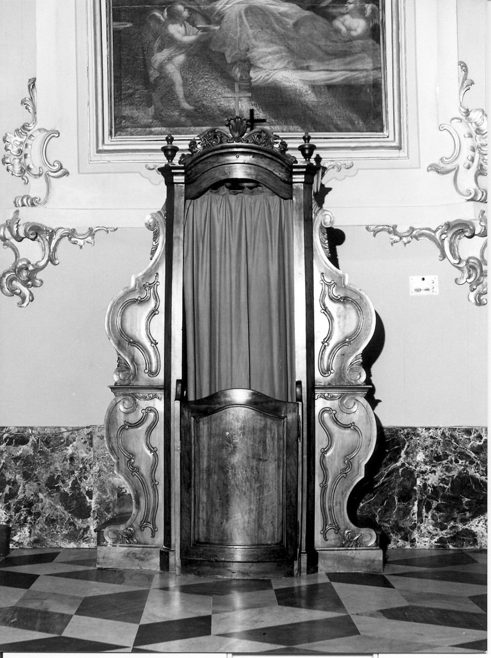 confessionale, serie - bottega ligure (seconda metà sec. XVIII)