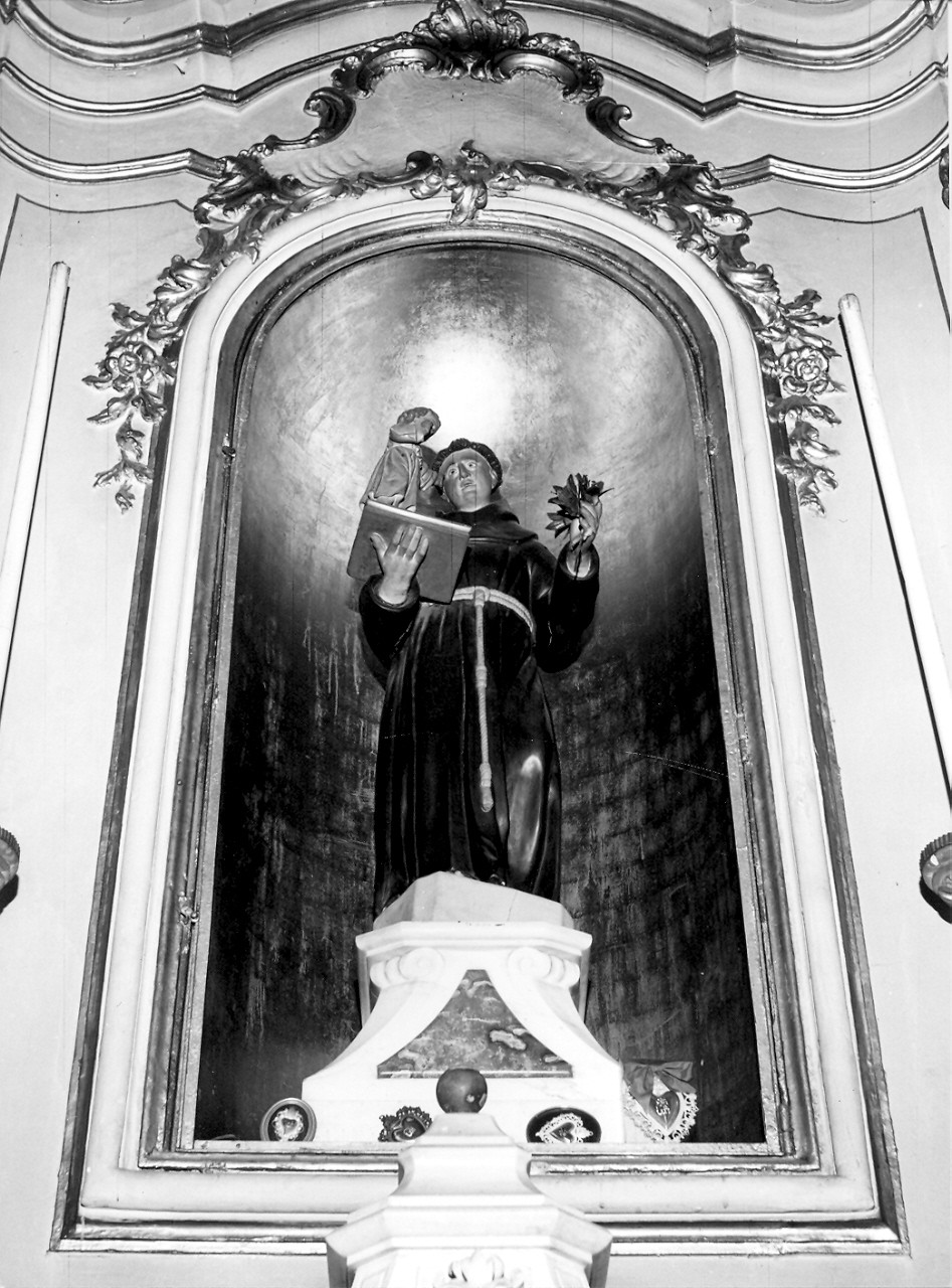 Sant'Antonio da Padova con il bambino (statua, opera isolata) - bottega ligure (fine/inizio secc. XIX/ XX)