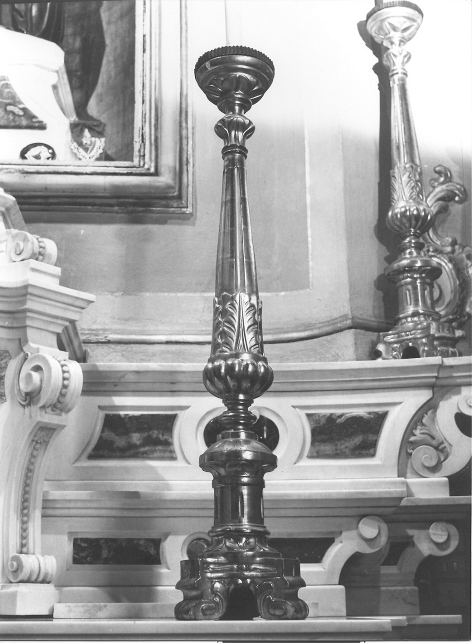 candeliere, serie - bottega ligure (seconda metà sec. XIX)