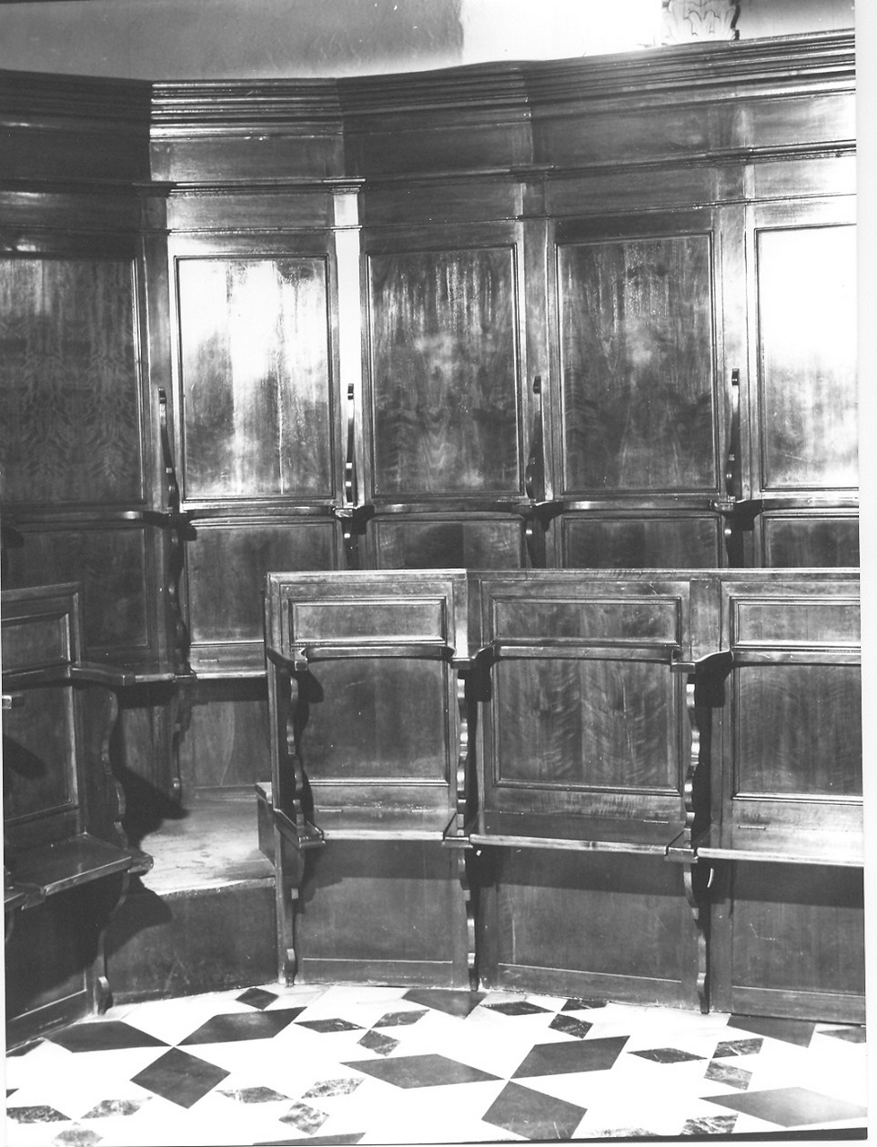 stalli del coro, insieme - bottega ligure (fine sec. XIX)