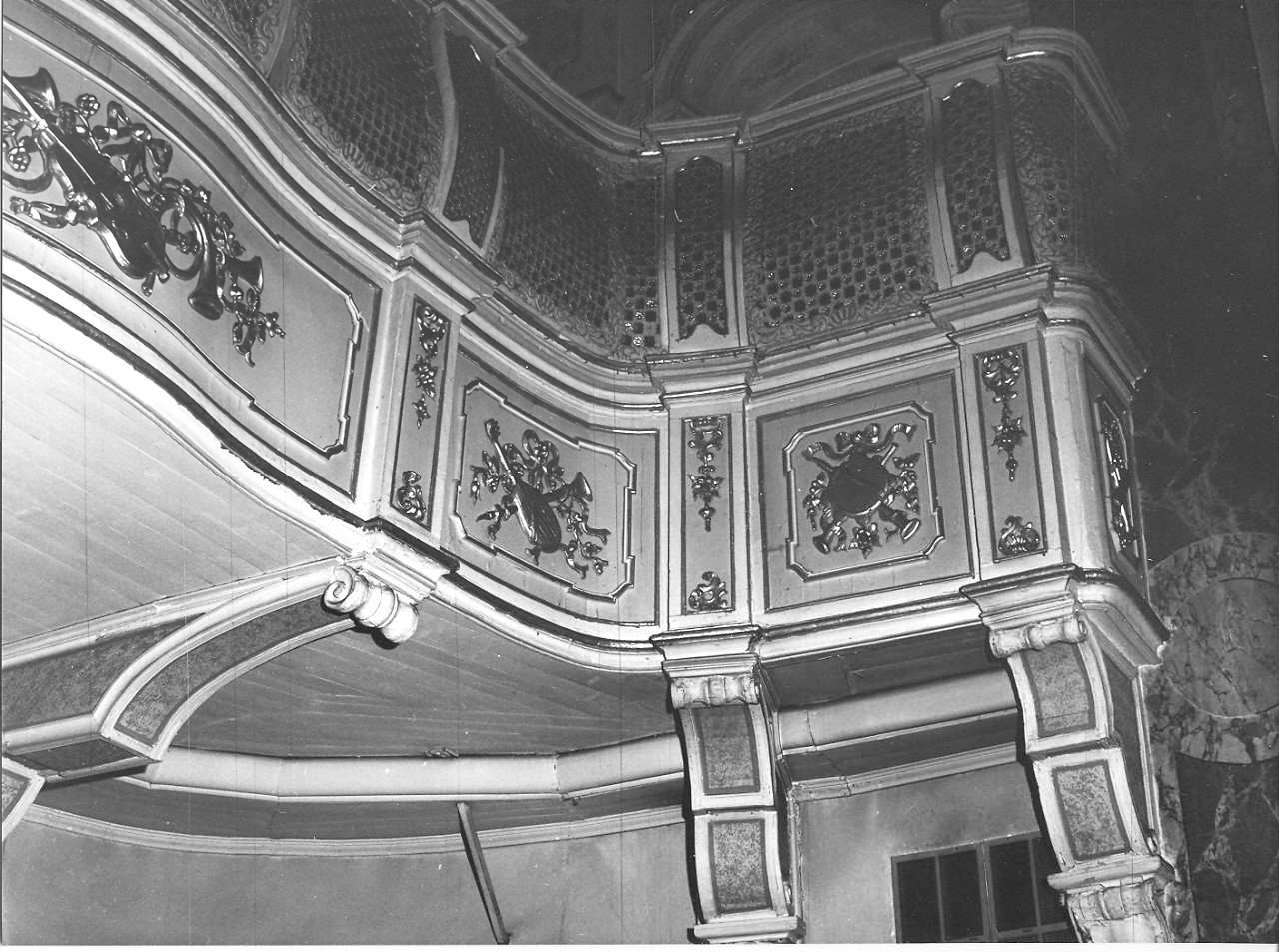tribuna d'organo, opera isolata - bottega ligure (seconda metà sec. XVIII)