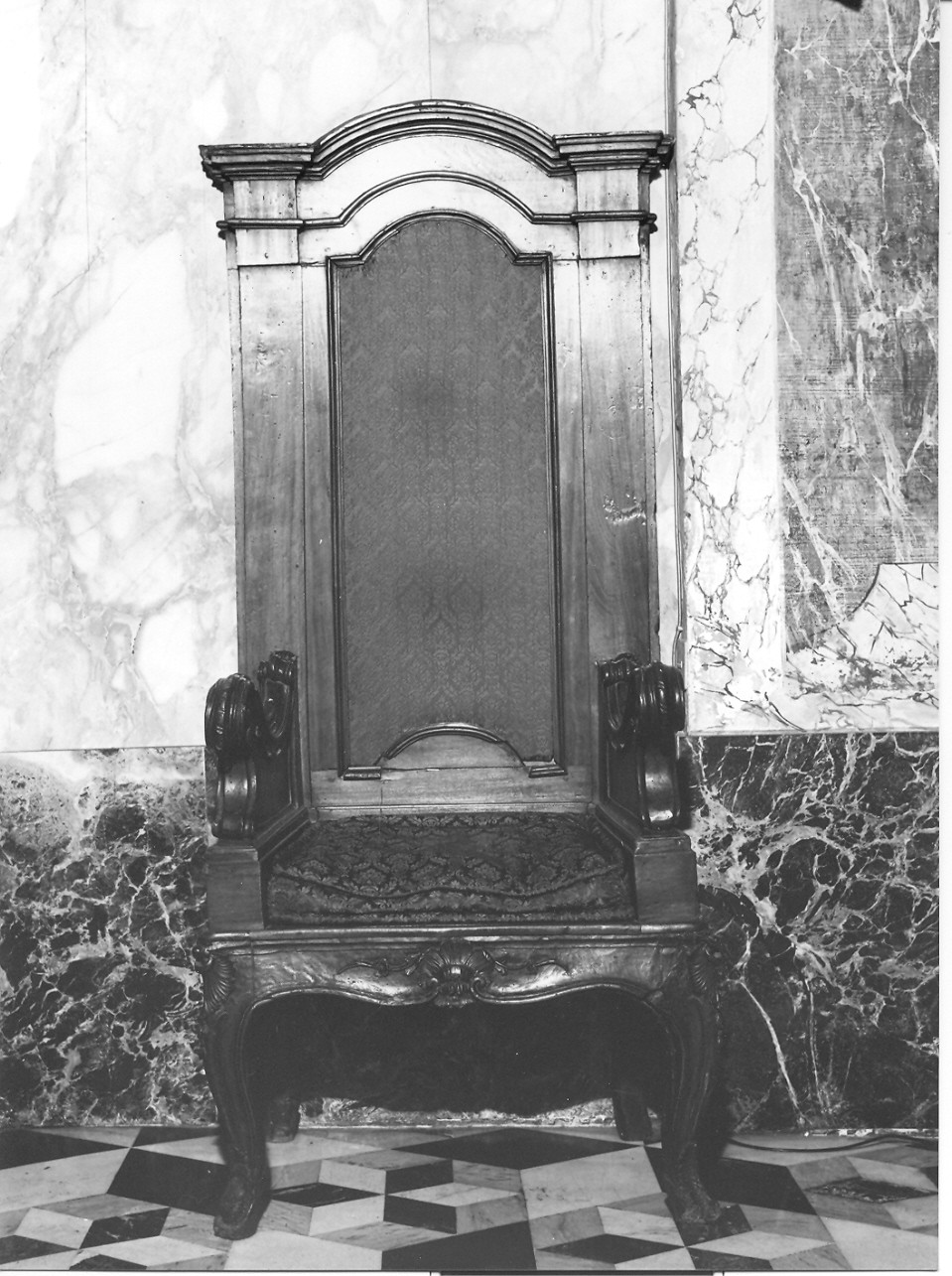 sedia del celebrante, opera isolata - bottega ligure (fine sec. XIX)