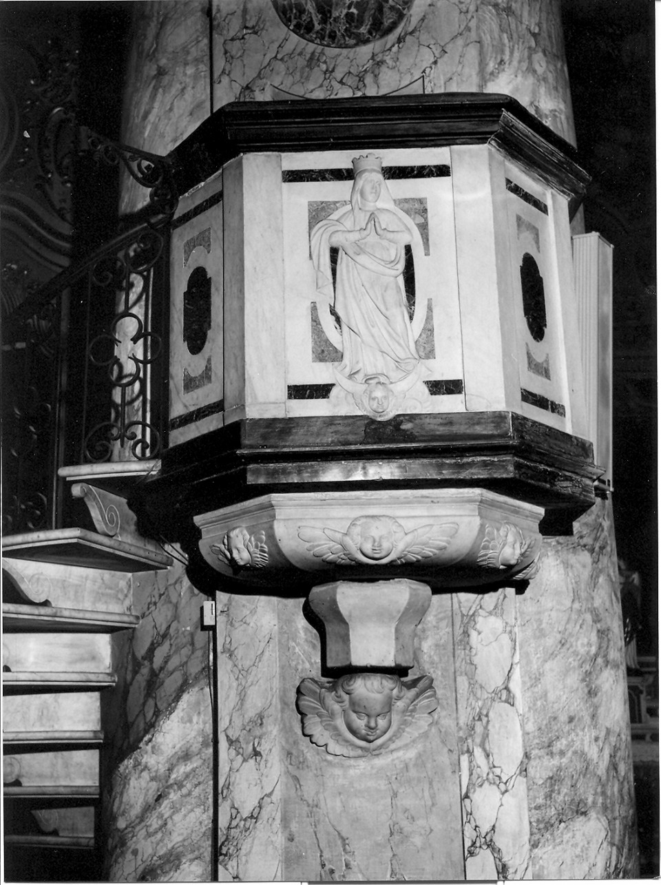 pulpito, opera isolata - bottega ligure (fine/inizio, seconda metà secc. XVII/ XVIII, sec. XVIII)