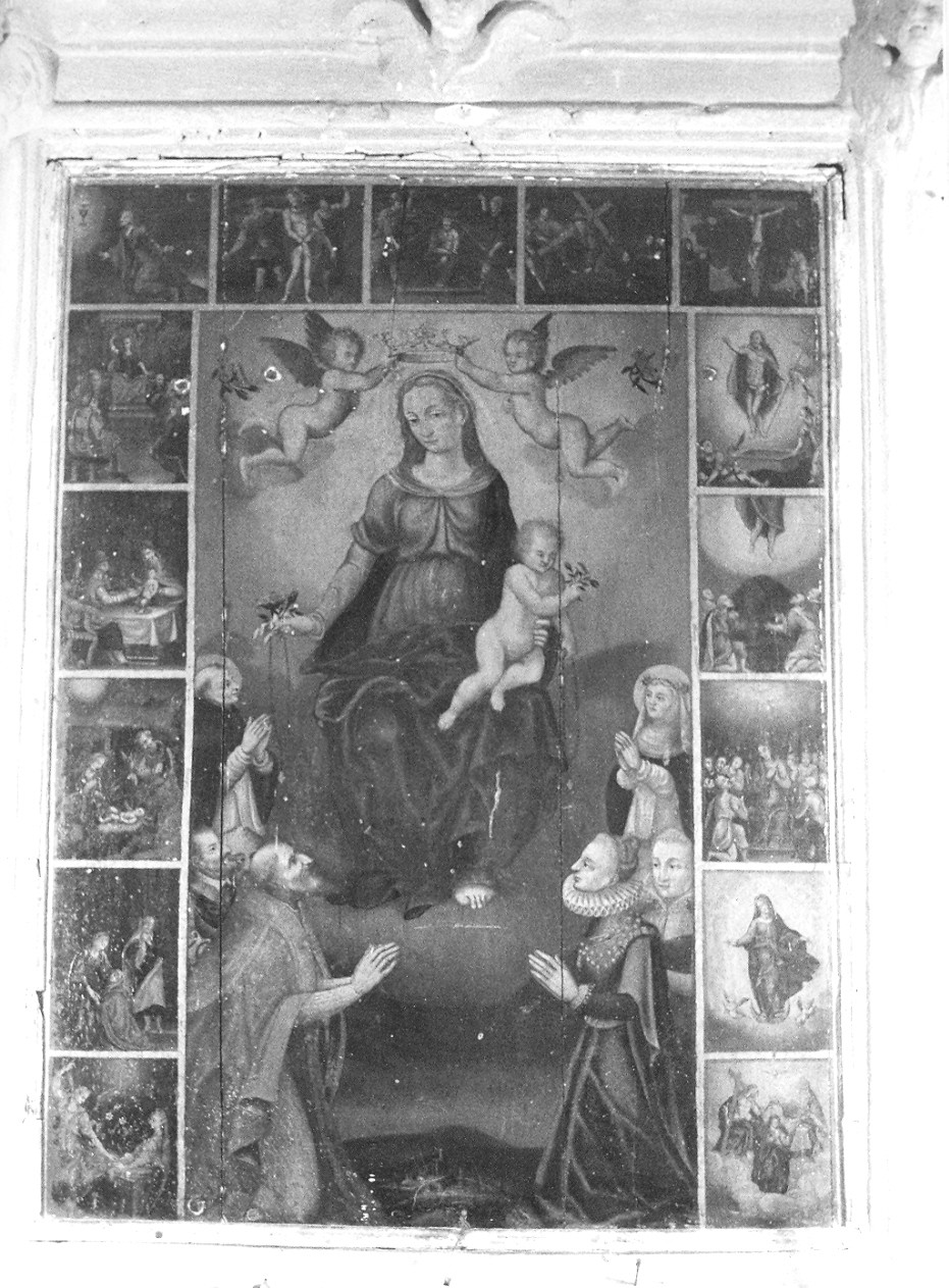 Madonna del Rosario (dipinto, opera isolata) - ambito ligure (primo quarto sec. XVII)