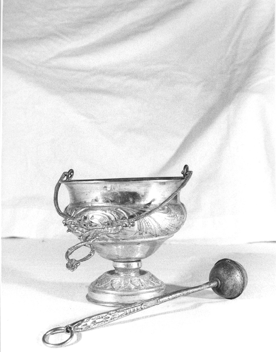 servizio per aspersione, opera isolata - bottega ligure (fine/inizio secc. XIX/ XX)