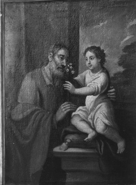 San Giuseppe e Gesù Bambino (dipinto, opera isolata) - ambito ligure (seconda metà sec. XVIII)