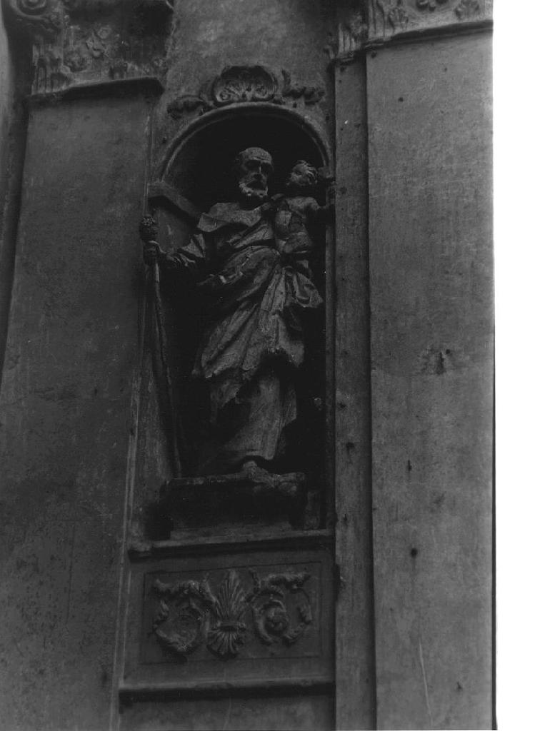 San Giuseppe e Gesù Bambino (statua, opera isolata) di Adami Vincenzo (cerchia), Lucchesi Pietro (cerchia), Novelli Pietro Antonio (cerchia) (fine sec. XVIII)