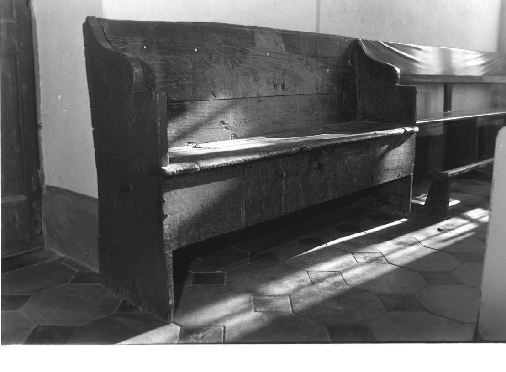 cassapanca, opera isolata - bottega ligure (fine/inizio secc. XVIII/ XIX)