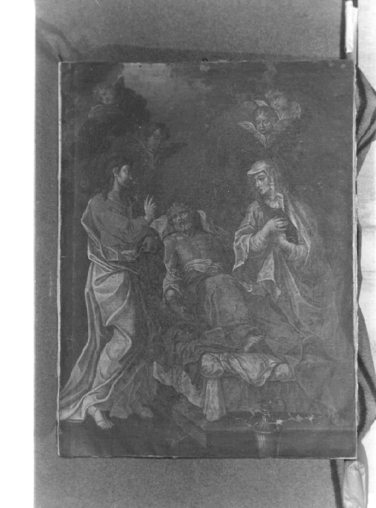 morte di San Giuseppe (dipinto, opera isolata) di Carrega Maurizio (cerchia) (fine sec. XVIII)