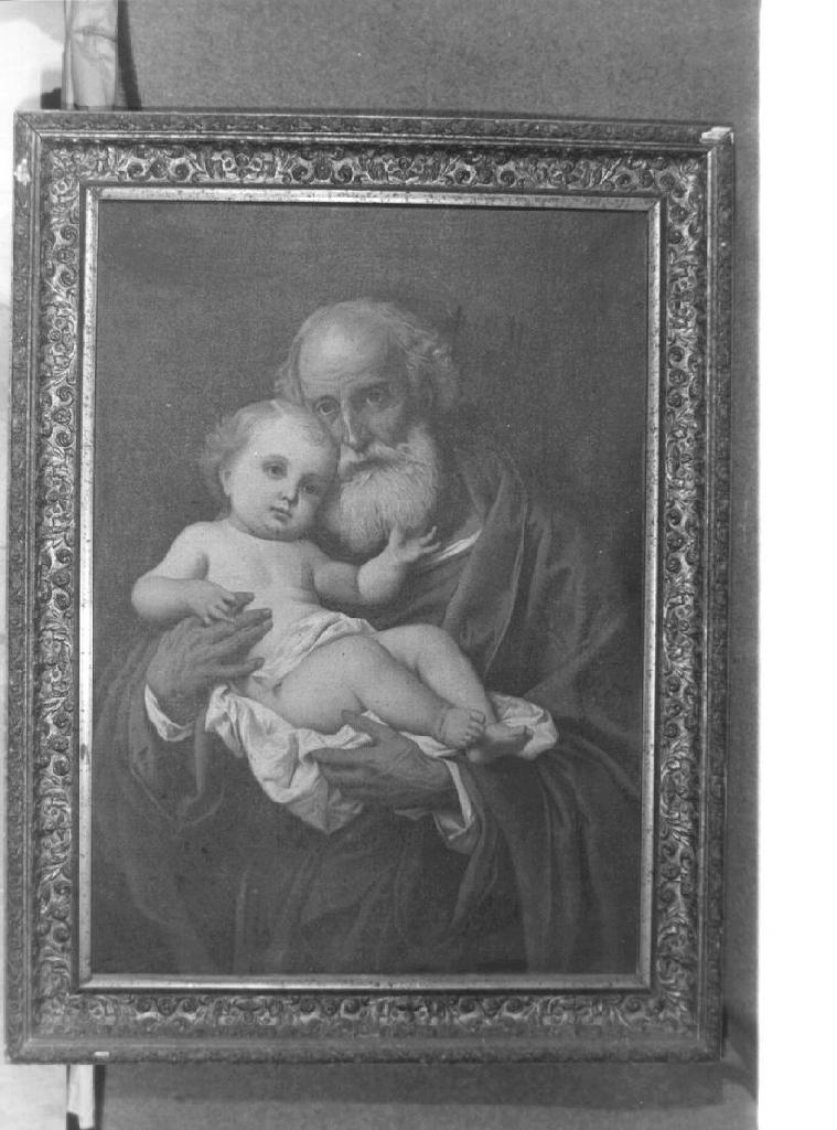 San Giuseppe e Gesù Bambino (dipinto, opera isolata) di Bertini Giuseppe (seconda metà sec. XIX)