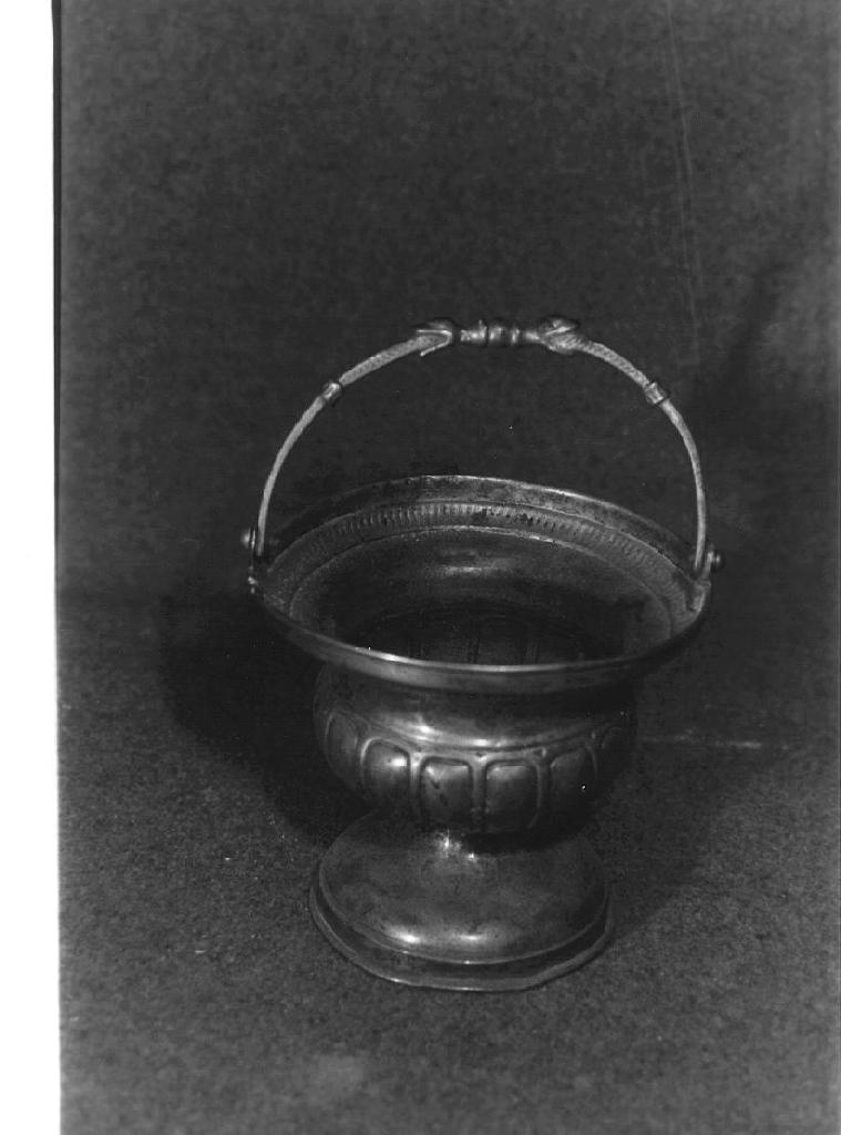 secchiello per l'acqua benedetta, opera isolata - bottega ligure (seconda metà sec. XIX)