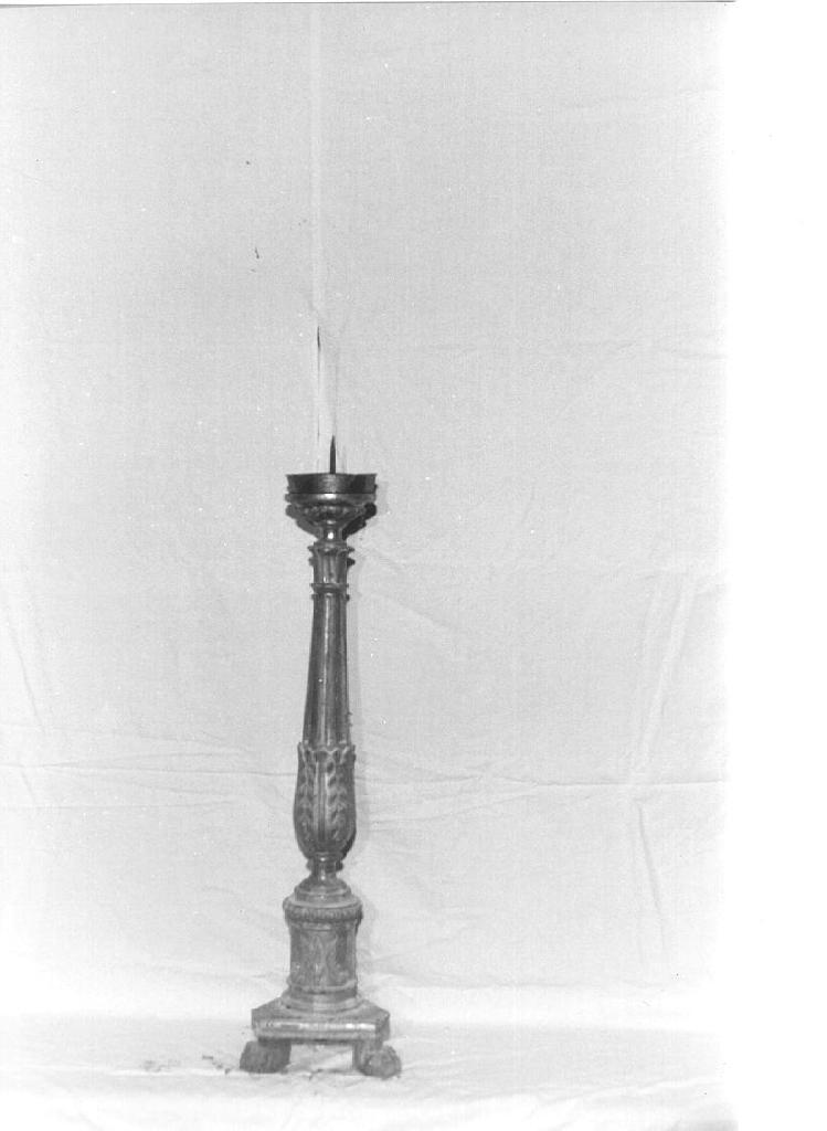 candeliere, opera isolata - bottega italiana (sec. XVIII)