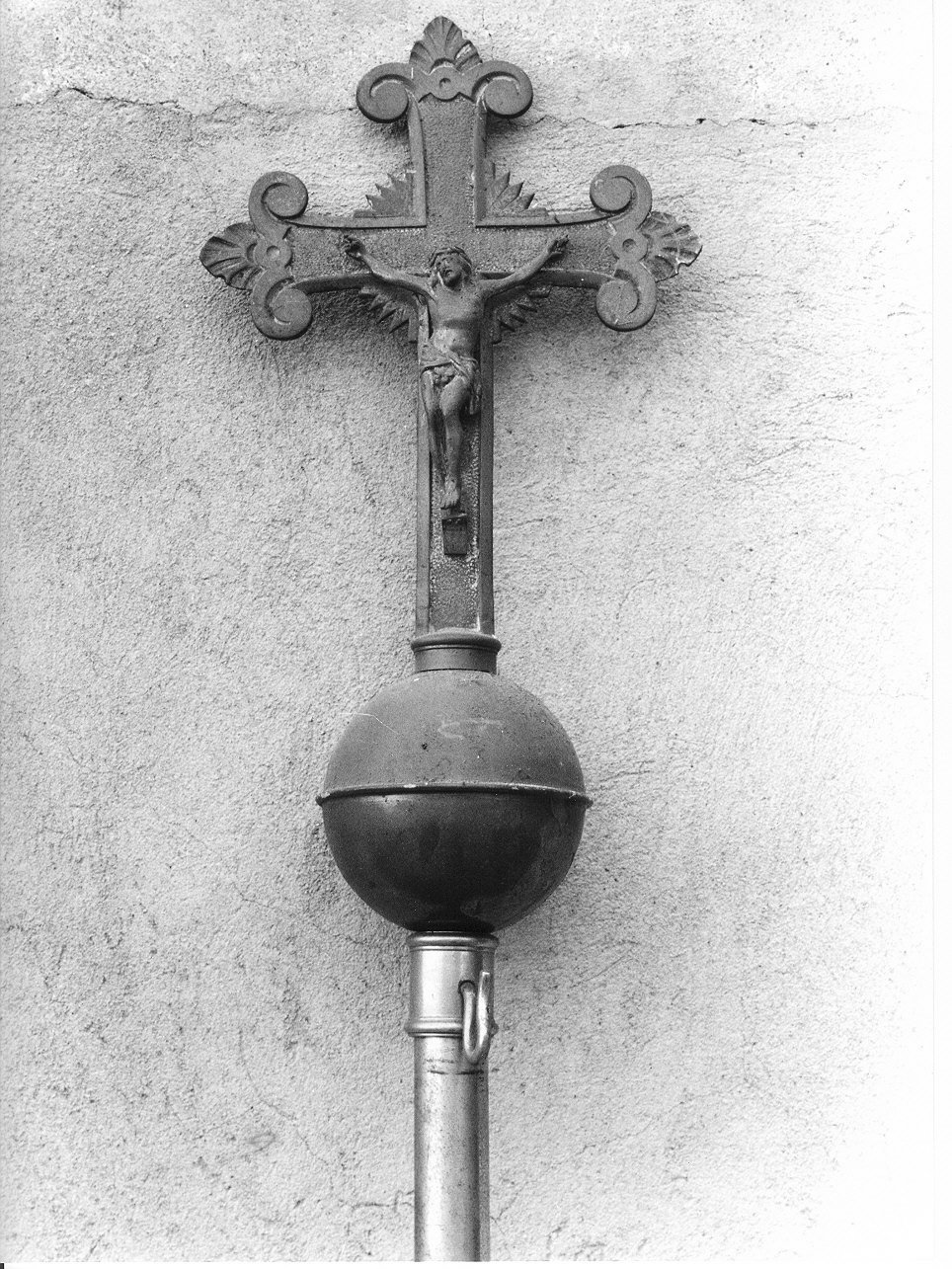 CRISTO CROCIFISSO (asta di stendardo processionale, opera isolata) - PRODUZIONE LIGURE (seconda metà sec. XIX)