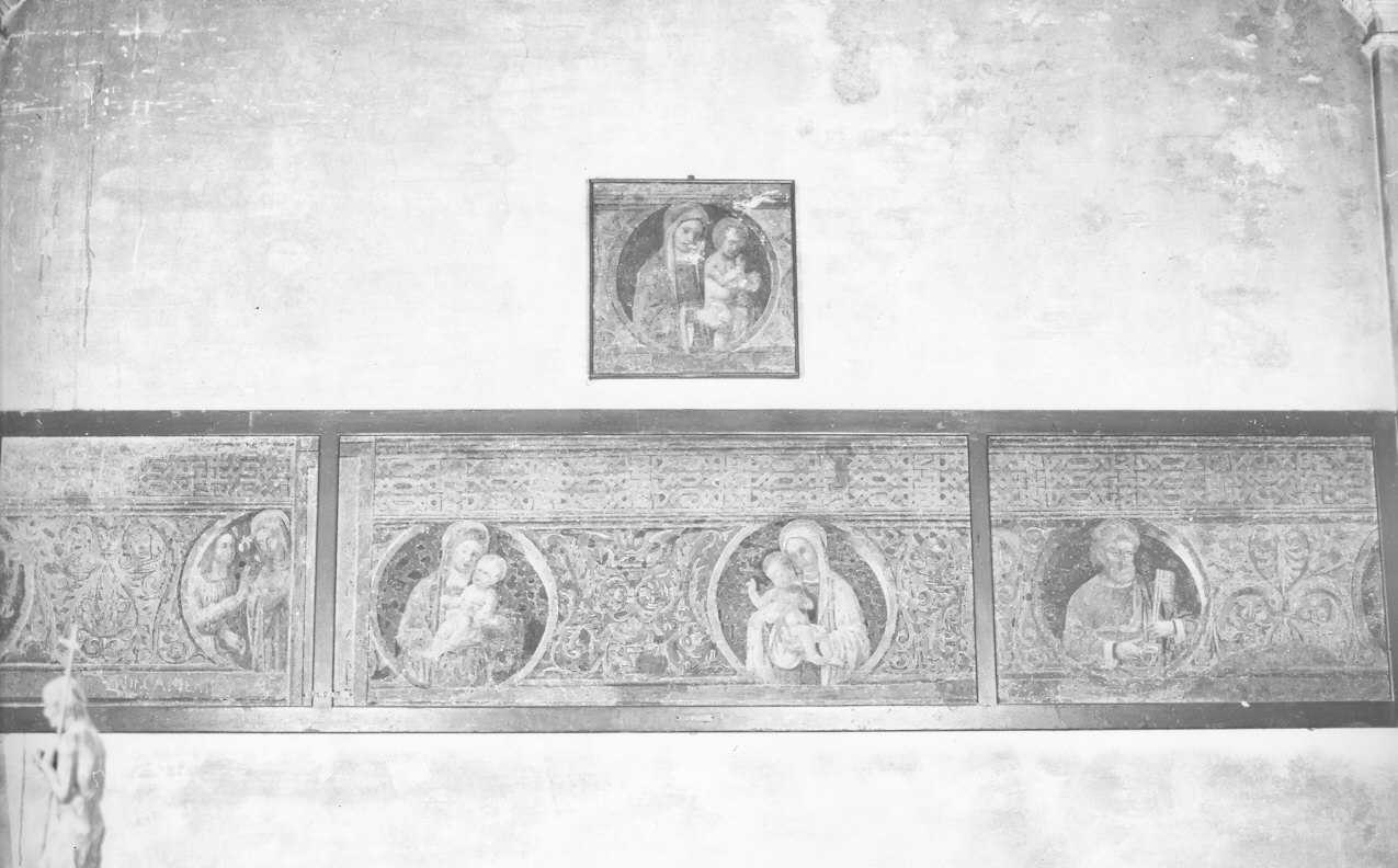 Madonna con Bambino / Santi / Annunciazione (dipinto, opera isolata) di Nicolò di Lombarduccio detto Corso Nicolò (sec. XVI)