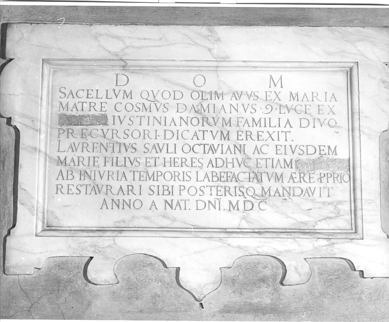 lapide commemorativa, opera isolata - bottega ligure (sec. XVII)