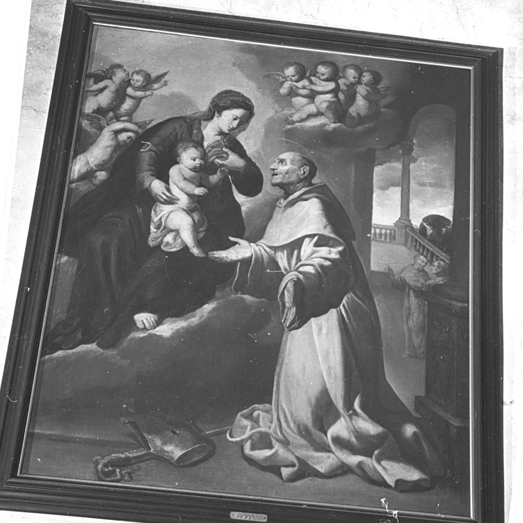 Visione del beato Bernardo Tolomei (dipinto, opera isolata) di De Ferrari Orazio (attribuito) (prima metà sec. XVII)