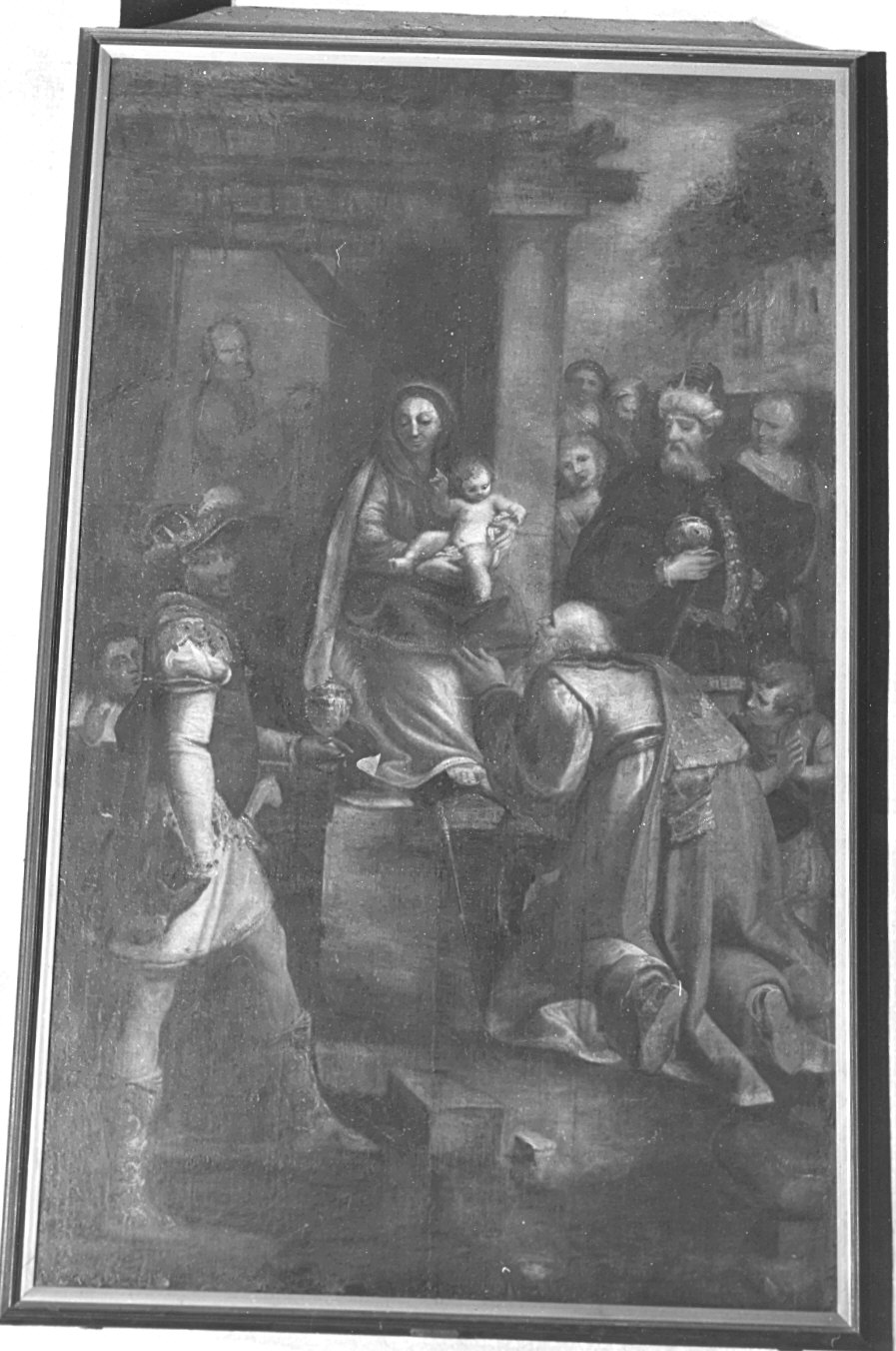 adorazione dei Re Magi (dipinto, opera isolata) - ambito ligure (inizio sec. XVII)