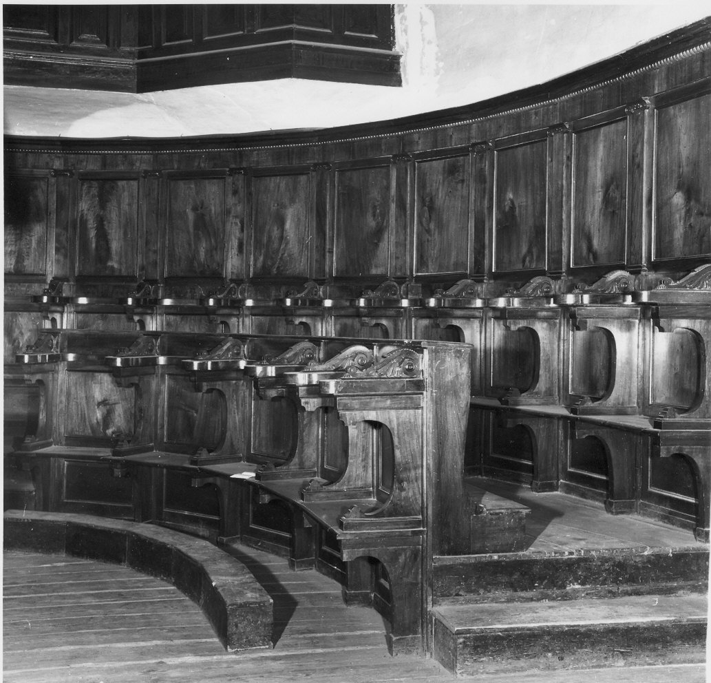 stalli del coro, insieme - bottega ligure (secondo quarto sec. XIX)