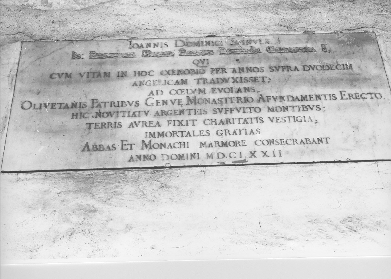 lapide, opera isolata - bottega italiana (sec. XVII)