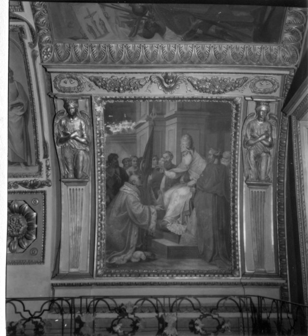 Papa Pio V e Marcantonio Colonna (dipinto, elemento d'insieme) di Pianello Giambattista (seconda metà sec. XIX)