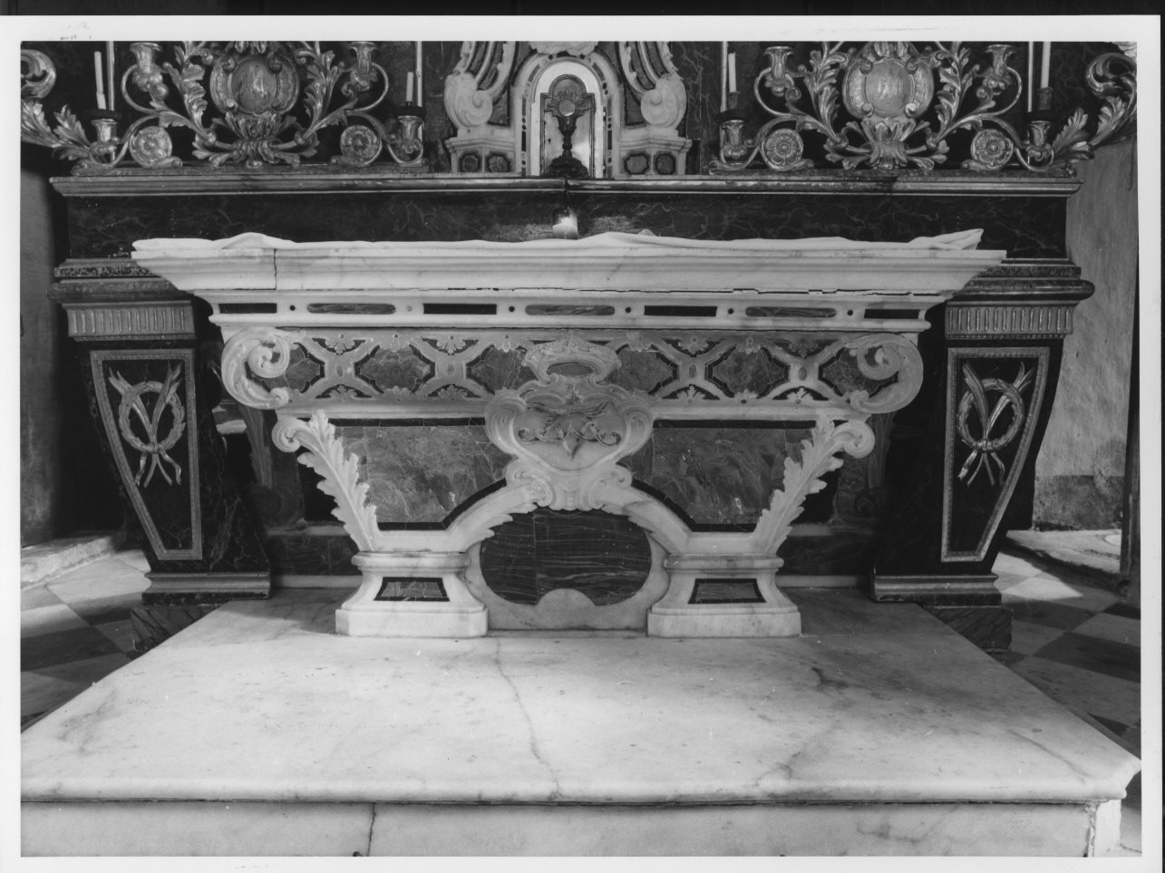 altare maggiore, opera isolata - bottega ligure (sec. XVIII)