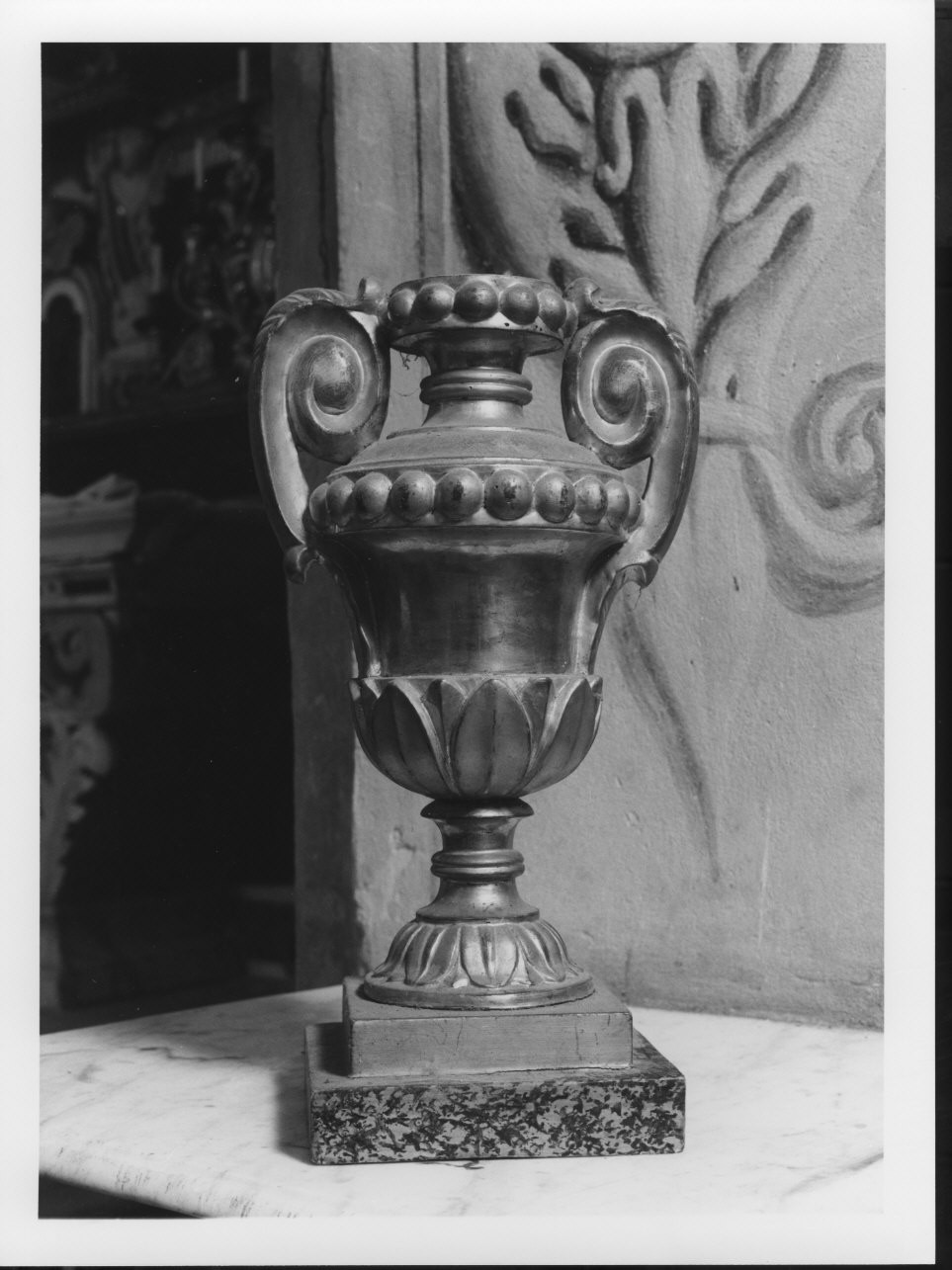 vaso d'altare per composizione floreale, opera isolata - bottega ligure (sec. XIX)