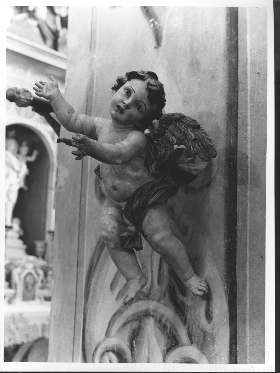 putto (scultura, opera isolata) - bottega ligure (prima metà sec. XVIII)