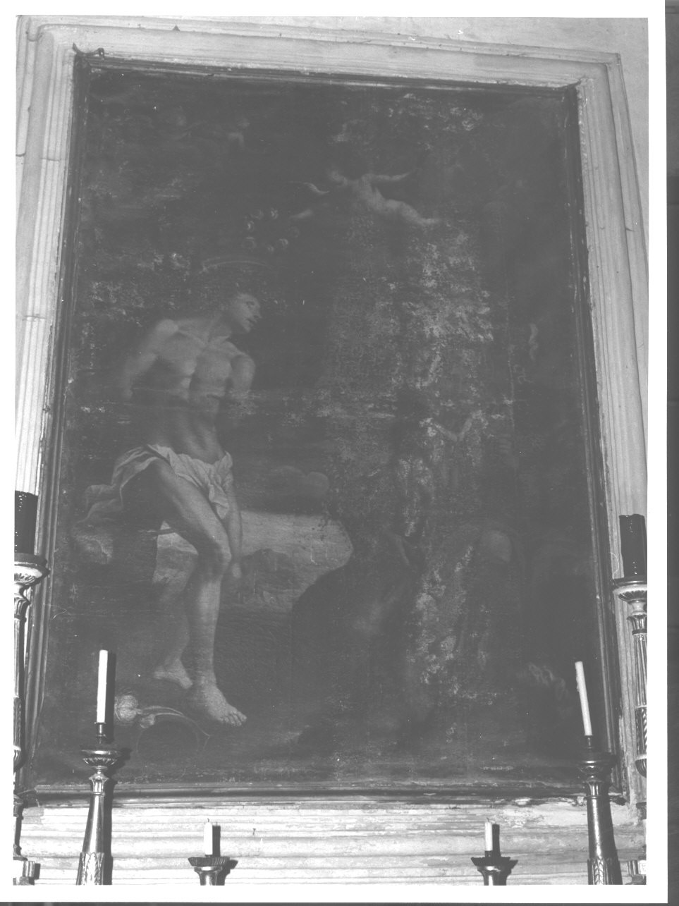 San Sebastiano e San Rocco (dipinto, opera isolata) - ambito ligure (sec. XVIII)