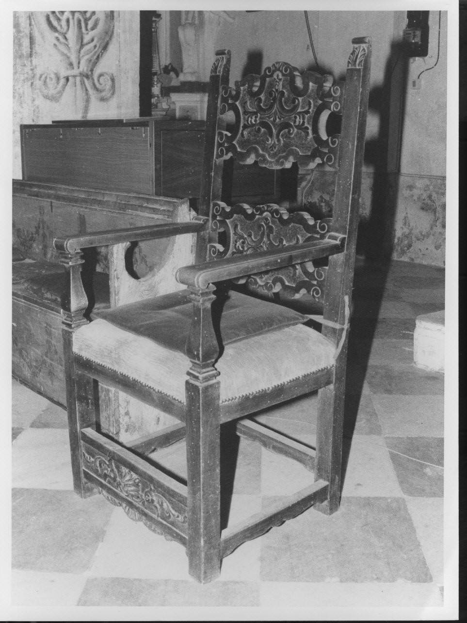 seggiolone, opera isolata - bottega ligure (fine/inizio secc. XIX/ XX)