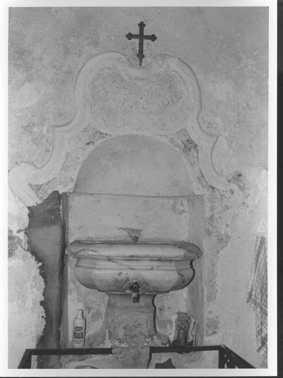 lavabo da sacrestia, opera isolata - bottega ligure (sec. XVIII)