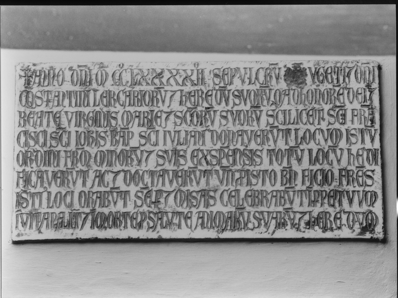 lapide commemorativa, opera isolata - bottega genovese (sec. XIII)