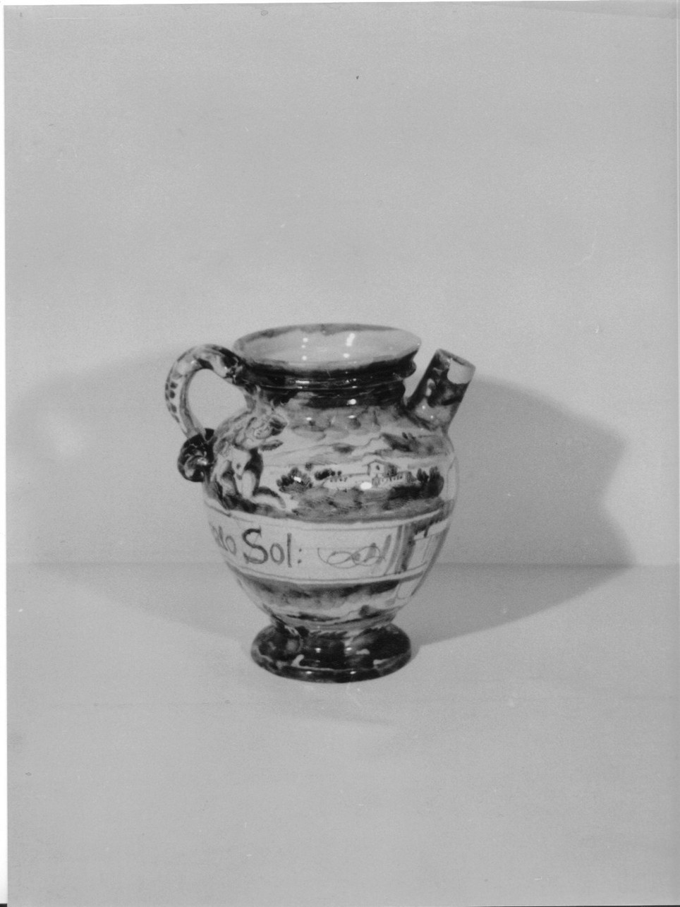 motivi decorativi (boccale, opera isolata) - bottega savonese (ultimo quarto sec. XVII)