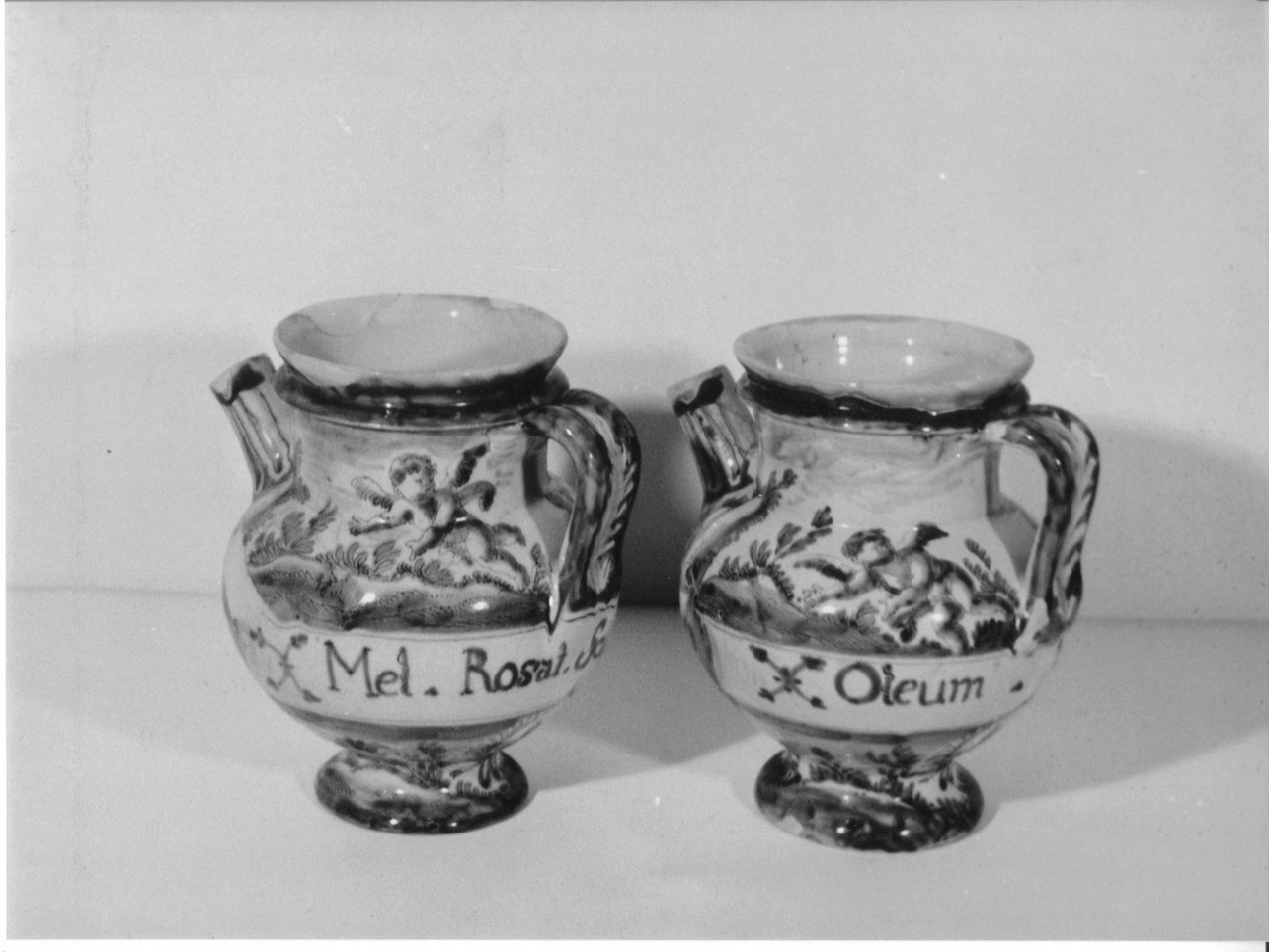 motivi decorativi (boccale, coppia) di Manifattura Grosso (bottega) (sec. XVIII)