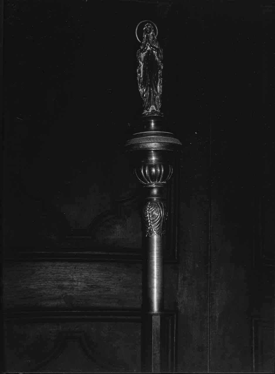 mazza processionale, pendant - PRODUZIONE LIGURE (sec. XIX)