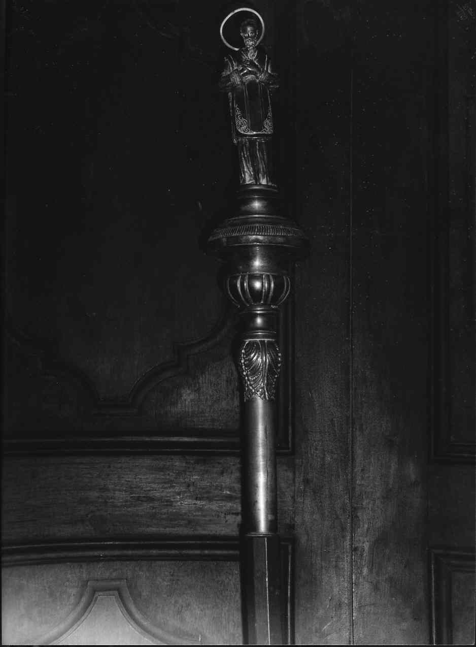 mazza processionale, pendant - PRODUZIONE LIGURE (sec. XIX)