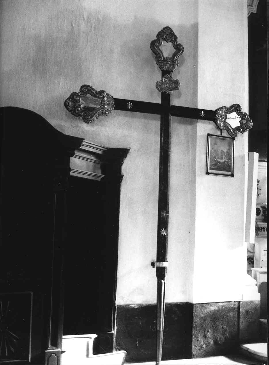 croce processionale, opera isolata - bottega italiana (sec. XVIII)