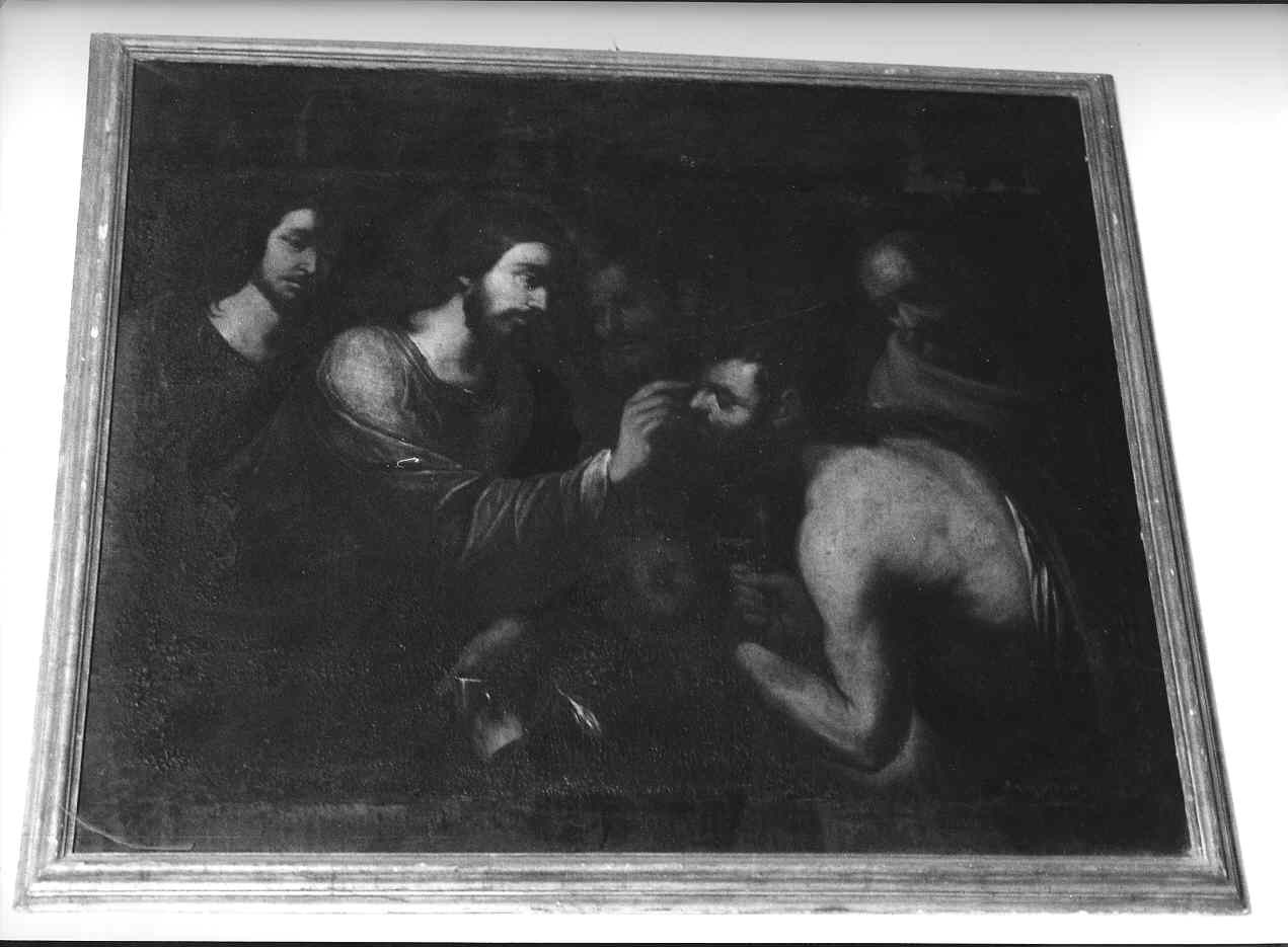 GUARIGIONE DEL CIECO (dipinto, opera isolata) di Tassara Giovanni Battista (attribuito) (secondo quarto sec. XVII)